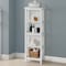 Alaterre Furniture Coventry 16"W x 48"H Bath Tall Storage Shelf ANCT72WH - alternate 6